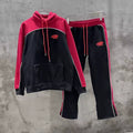 Syna World Fleece Hoodie Tracksuit Set (Red / Black)