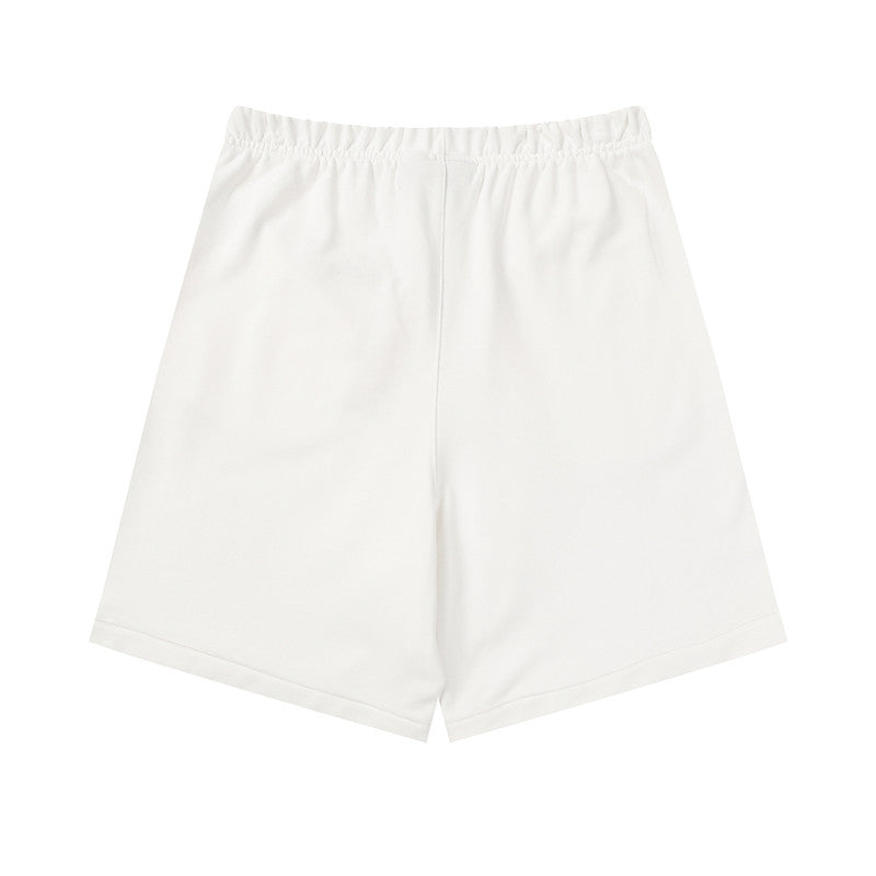 FEAR OF GOD FOG ESSENTIALS Silicone 3‑Stripes Unisex Loose 5‑Inch Sports Shorts