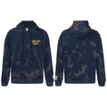 Gallery Dept. "Water Ripple" Zip Hoodie – Navy Blue Tie-Dye, Gold Logo