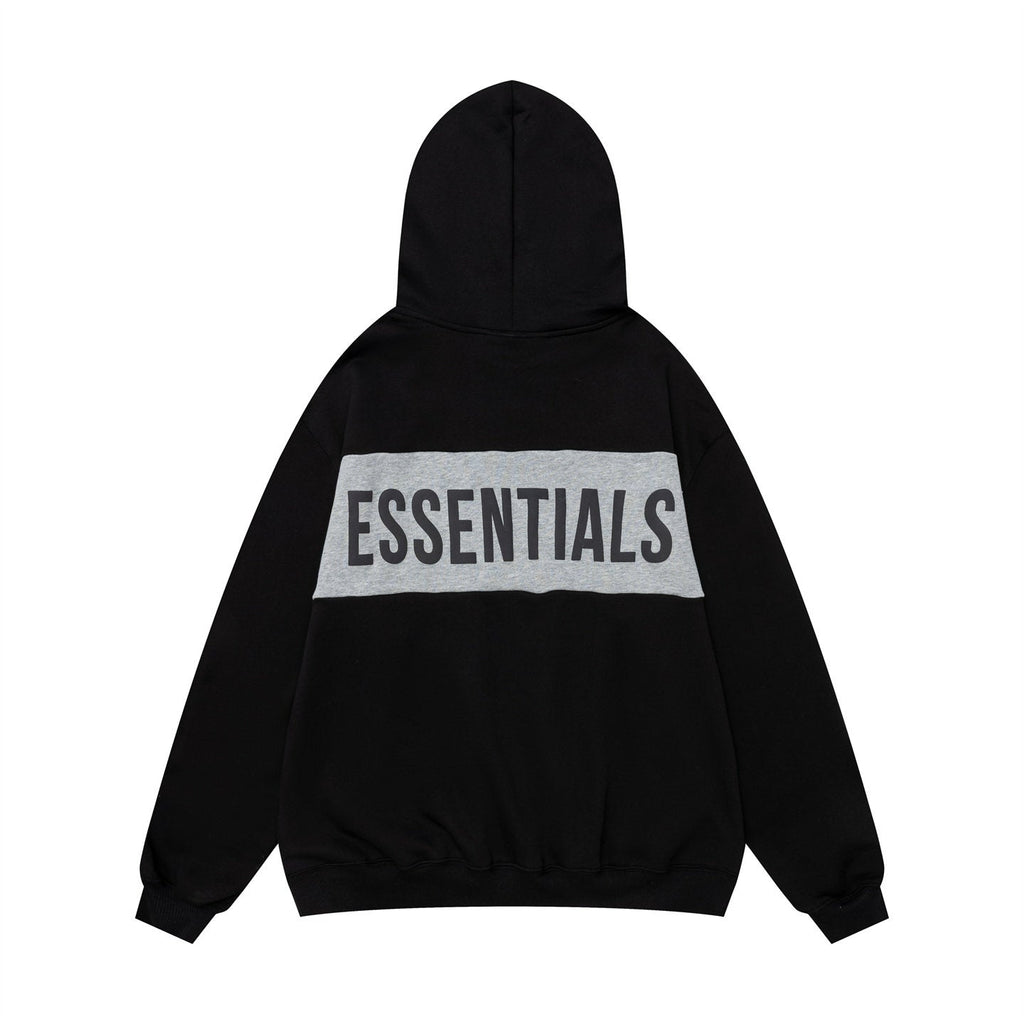 FEAR OF GOD FOG ESSENTIALS Patchwork Patch Men’s High‑Street Retro Hoodie