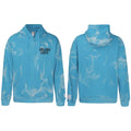 Gallery Dept Blue Marble Tie‑Dye Black Logo Full Zip Up Hoodie